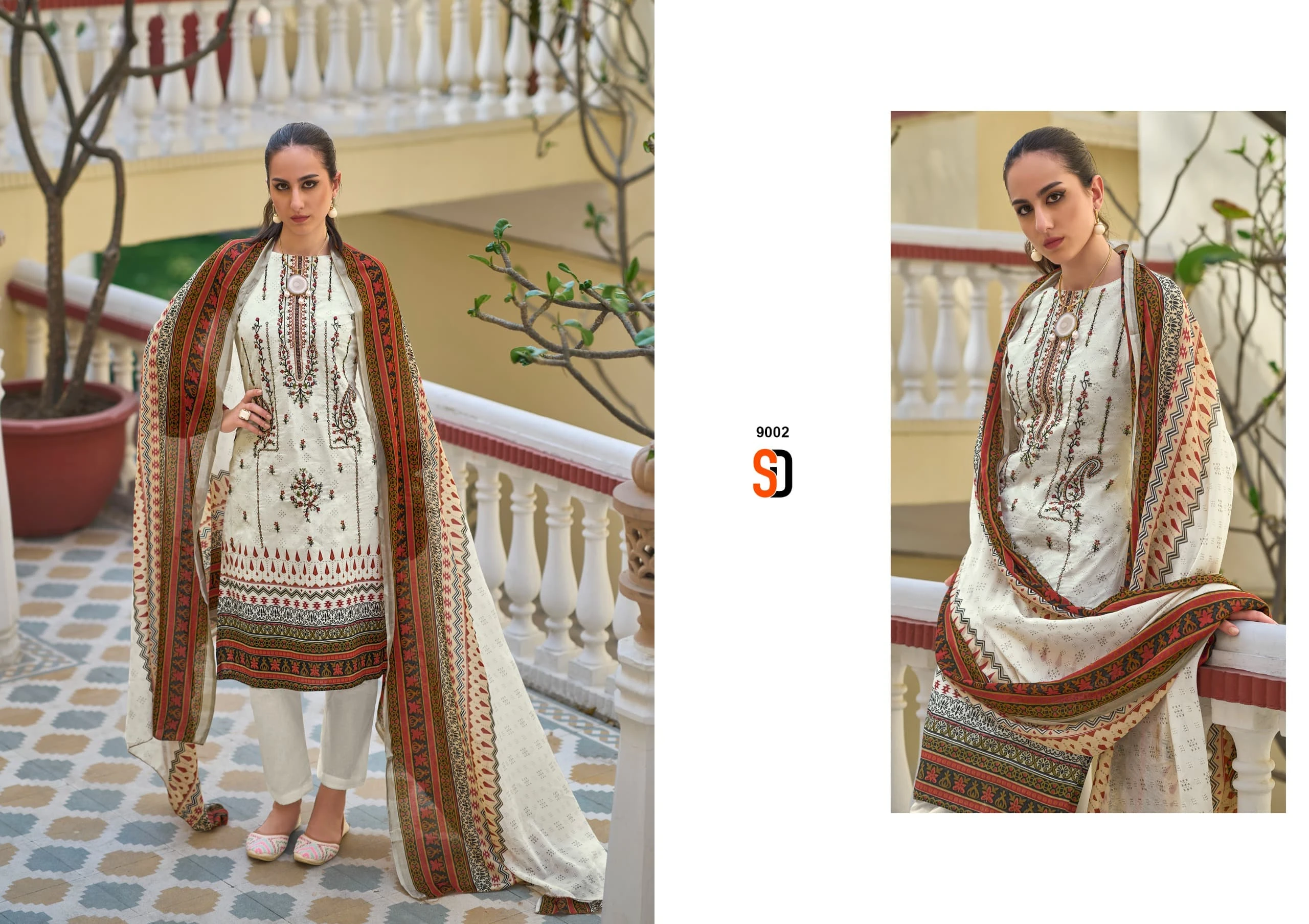 Sharaddha Designer Bin Saeed Vol 9 Pure Cotton Wholesale Pakistani Salwar Suit Catalog — Wholesale Salwar Suits, MPA wholesale from Surat - Gallery Image 4